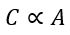 capacitance proportional to area