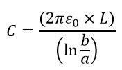 Cylindrical Capacitor Formula