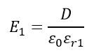  electric field intensity in dielectric field