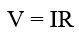 voltage drop formula for DC circuit