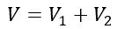 total voltage across the capacitor 