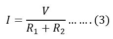 total current in voltage division circuit