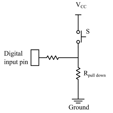 Circuit Diagram of Pull Down Resistor