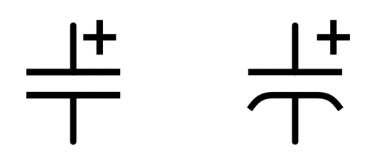 Symbol of Electrolytic Capacitor