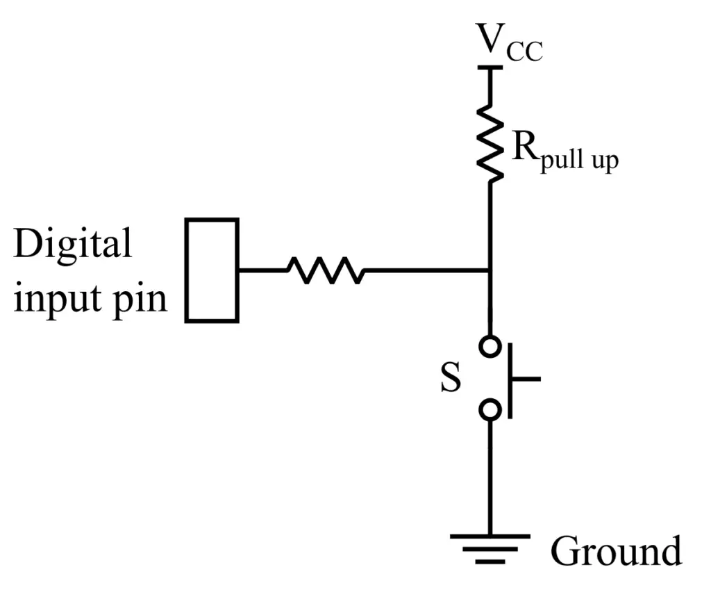 pull up resistor circuit diagram