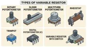 Variable Resistor: Definition, Symbol, Types, and Applications