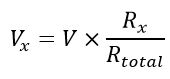general voltage equation of voltage divider