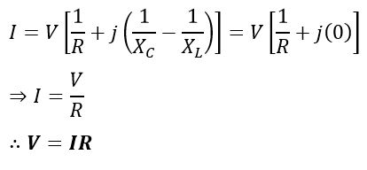 Voltage Across Each Element of parallel resonance circuit