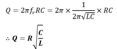 Quality Factor of Parallel Resonance Circuit