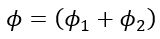 phase angle of the resultant voltage phasor 