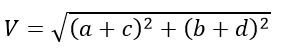 magnitude of this resultant voltage phasor V