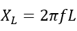 reactance of inductor