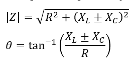 impedance and phase angle of RLC circuit