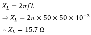 numerical problem-1- calculation of inductive reactance