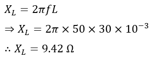 numerical problem-3- calculation of inductive reactance