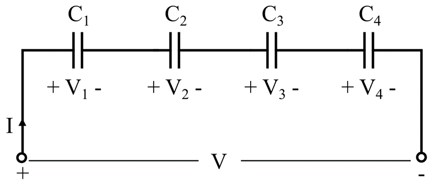 Capacitors In Series Circuit Diagram And Formula