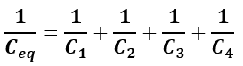 equivalent capacitance of the series combination of capacitors