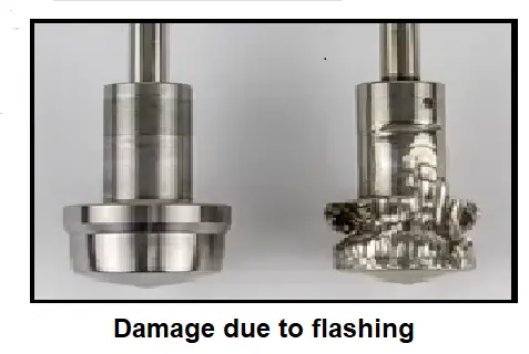 damage due to flashing