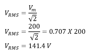 solved problem rms value-sinusoidal wave