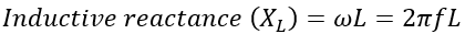 formula of inductaance