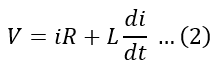 voltage equation of rl series circuit