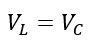 voltage across L and C in series RLC circuit