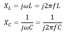 reactance of inductor and vcapacitor