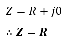 Impedance formula of Series Resonance Circuit