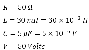 Solved Problem on series  resonance circuit 