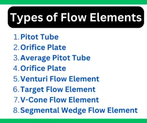 Different Types of Flow Elements
