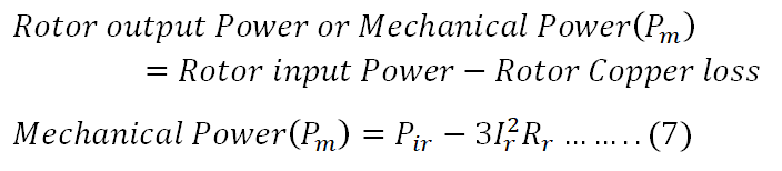 mechanical power  of induction motor