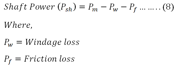 shaft power formula of induction motor