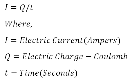 electric current formula 