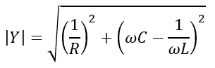 formula for Admittance of Parallel RLC Circuit