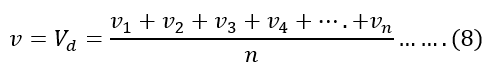 average-velocity-of-electron- drift velocity- formula-derivation