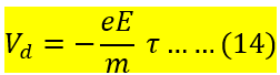 drift-velocity-formula