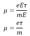formula-for-charged-particle's-mobility