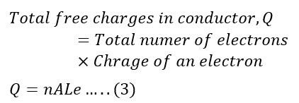 total free charge in conductor 