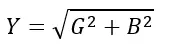formula showing relation between admittance, conductance and susceptance
