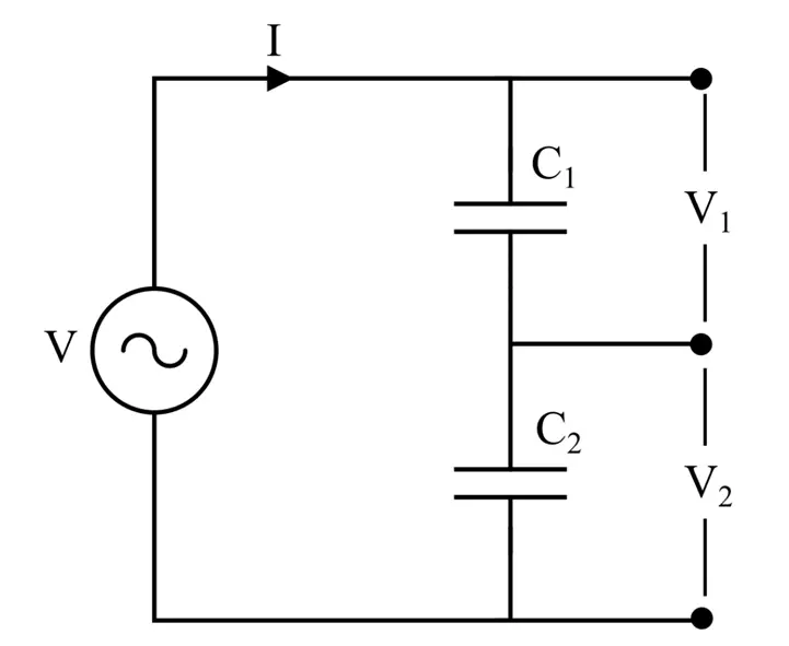 capacitive Voltage Divider circuit diagram