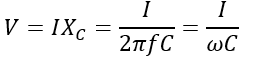 formula for voltage across the capacitor 