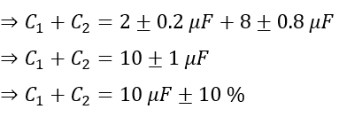 solved example 2 on Capacitive Voltage Divider- total capacitance