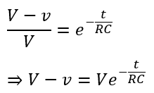 charging equation of capacitor derivation