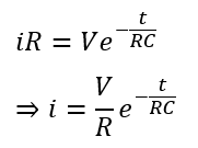 current of RC charging circuit