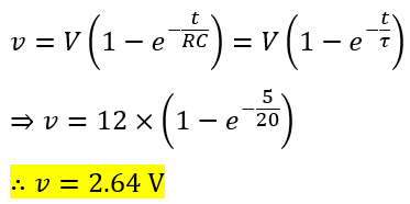 solved problem on charging voltage -RC charging Circuit