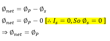 formula for net flux in the core of the CT 