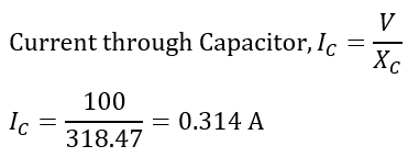 current through C solved problem