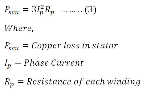 copper loss in power flow diagram of induction motor