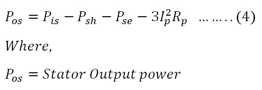 stator output power of induction motor