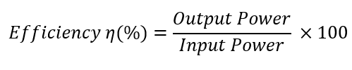 efficiency formula expressed in %